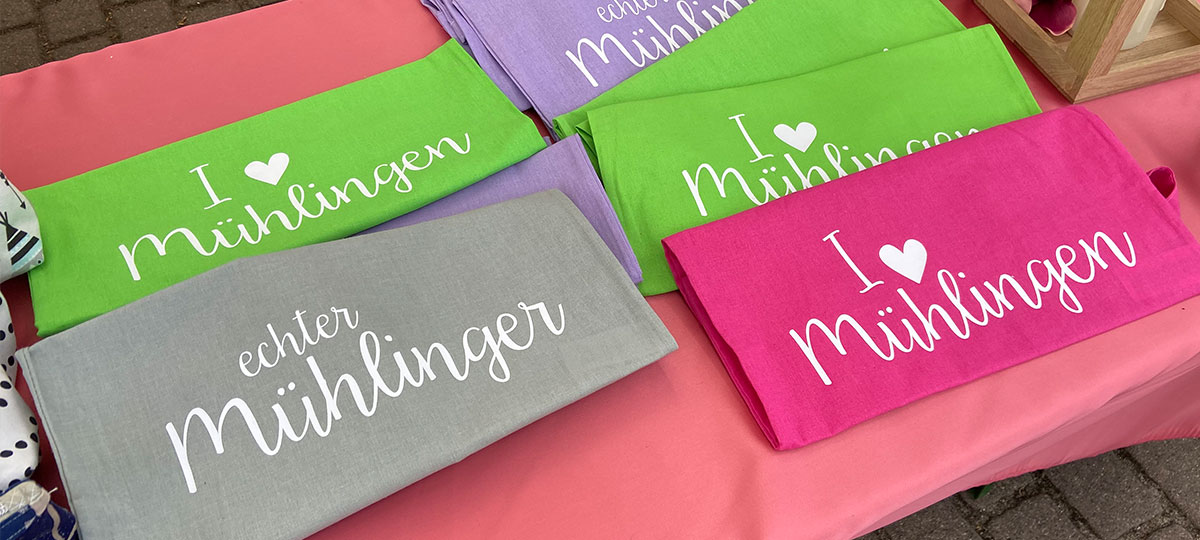 Beutel mit Mühlinger Aufschriften
