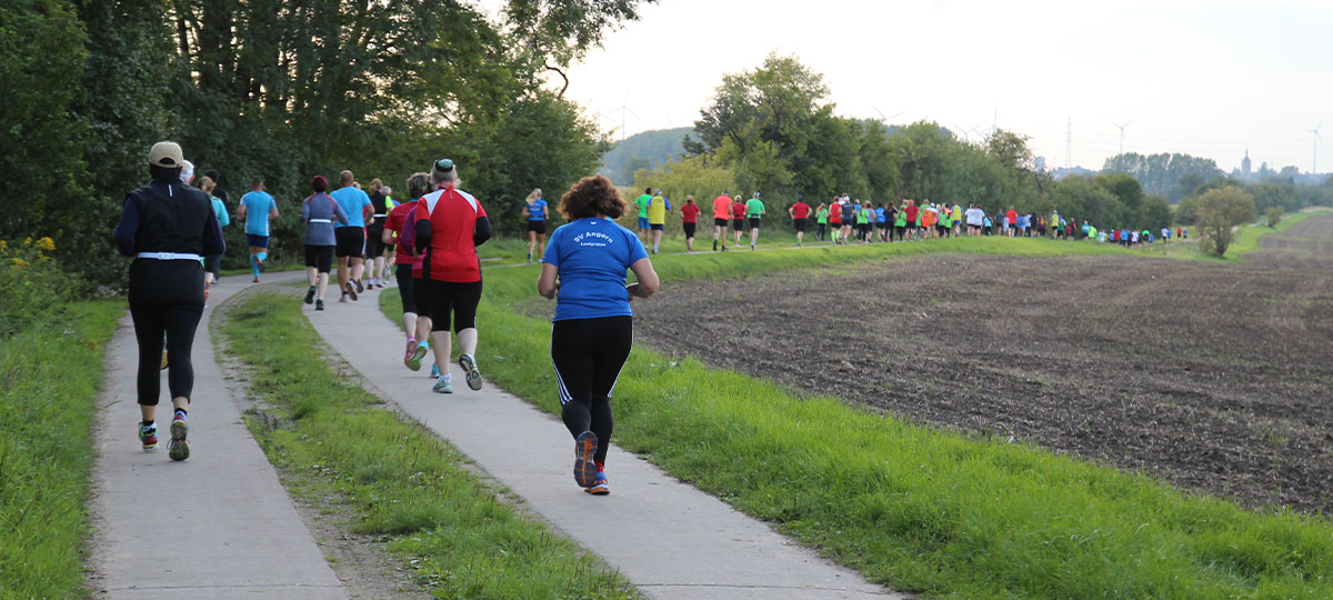 Laufstrecke durch die Feldmark
